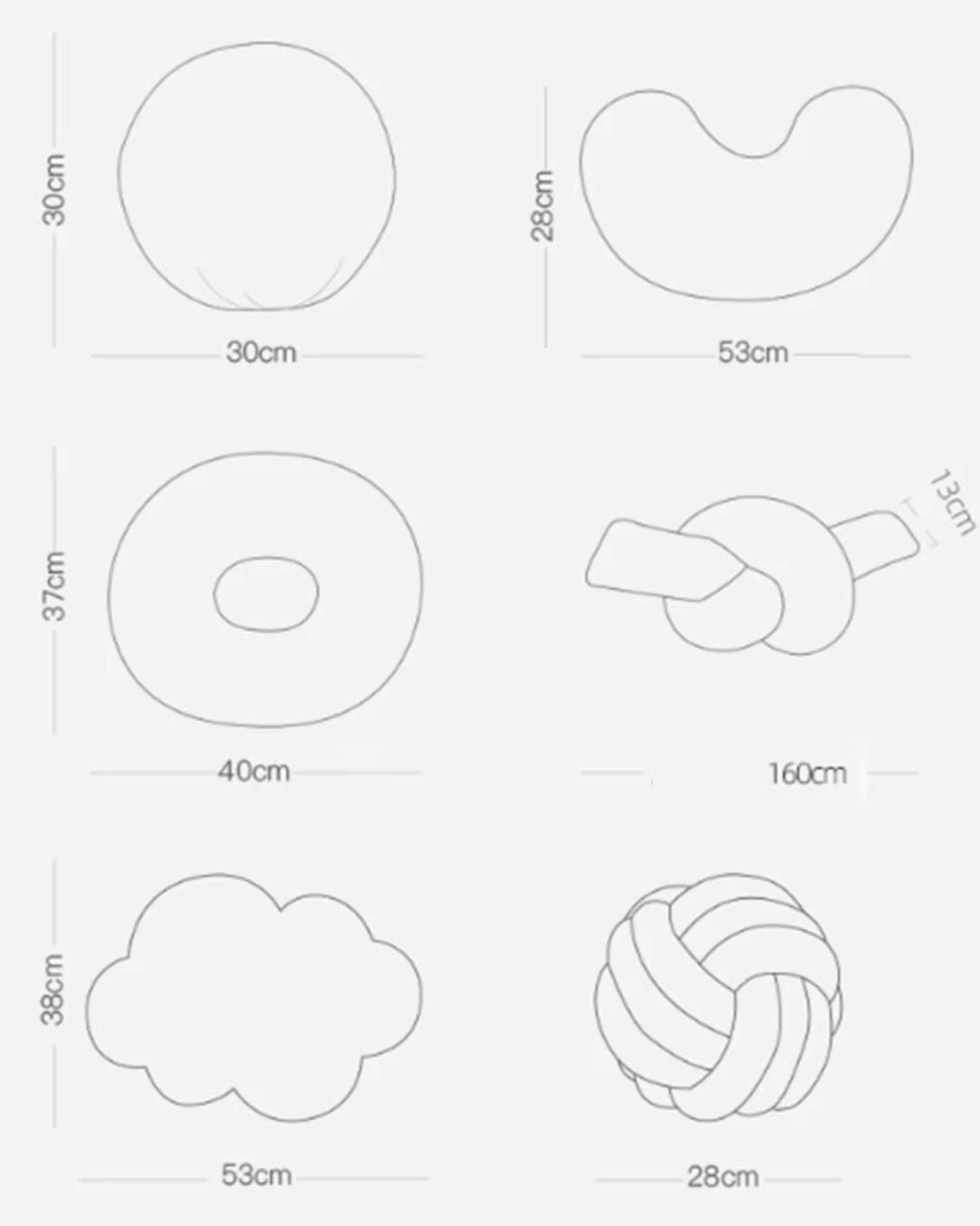 Nordic Bouclé Abstract Kissen – Minimalistisches Plüschkissen | Heim Zeile