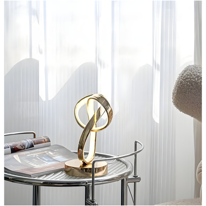 Lampe - Luxuriöse goldene Möbius-Ring Schreibtisch-Leselampe