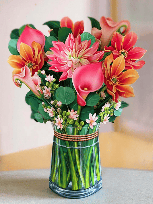 Plastik Pop-up Blume inkl. Kostenlosen Geschenkkarten - Fair