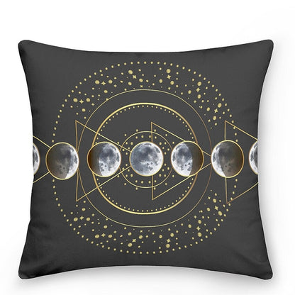 Dekokissen mit Sonne und Mond im astrologischen Stil