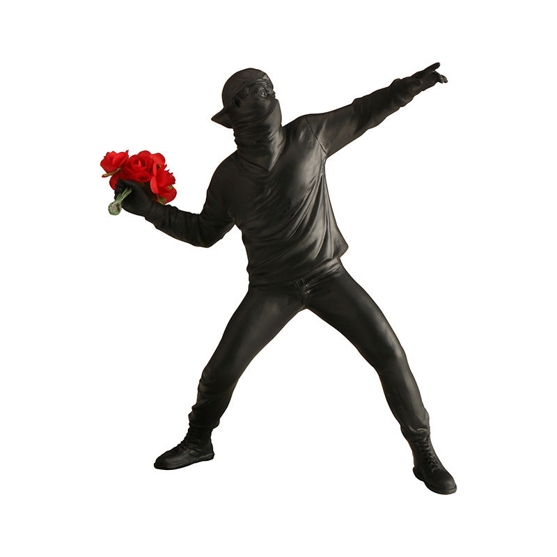 Banksy Blumen Randale Ornament