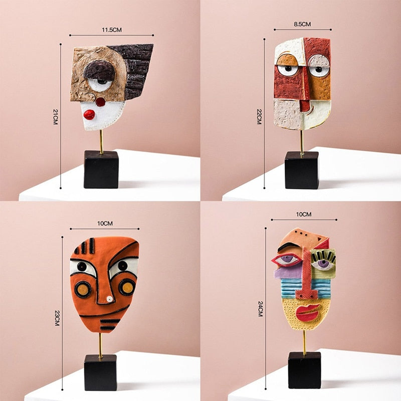Abstrakte Pop-Art-Gesichtshaus-Skulptur