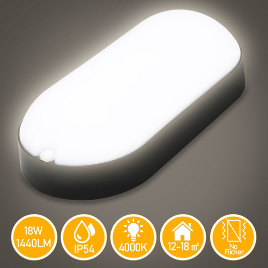 15W LED Feuchtigkeitsschutzlicht IP54 2 Stück
