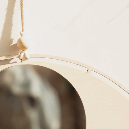 Heim Zeile | Boho Makramee Auge Spiegel Wanddekoration
