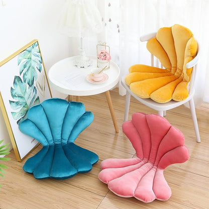 Chic Samt Muschel Kissen - Luxuriöses und stilvolles Kissen für Wohnzimmer, Schlafzimmer