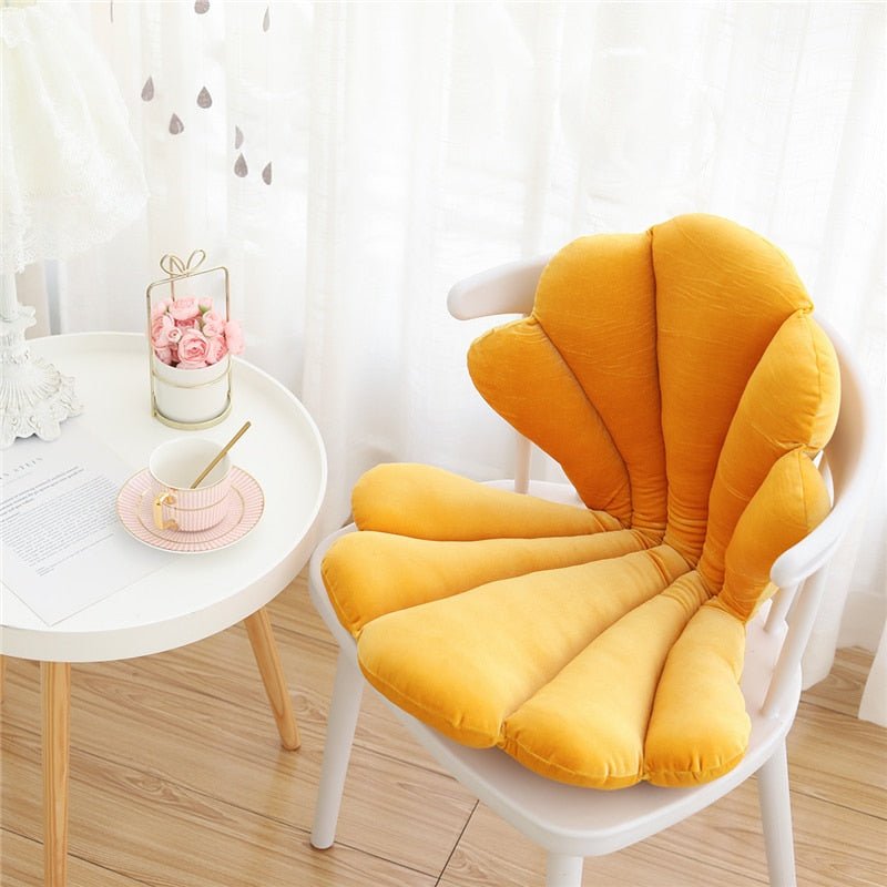 Chic Samt Muschel Kissen - Luxuriöses und stilvolles Kissen für Wohnzimmer, Schlafzimmer