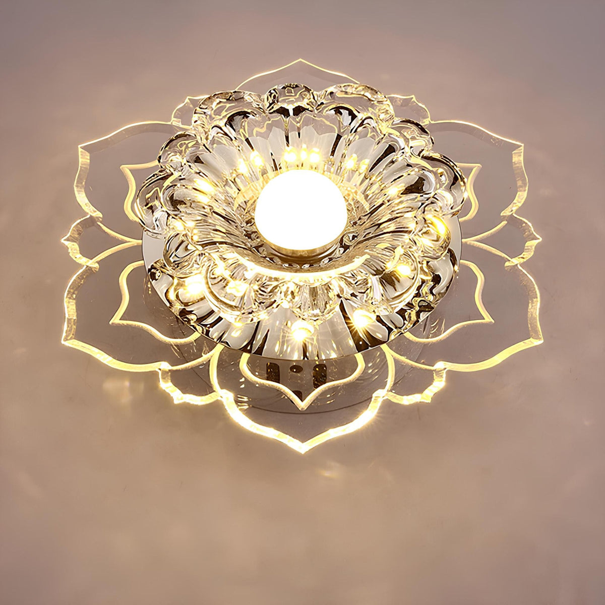 Elegante Kristall-LED-Deckenleuchte mit modernem Design