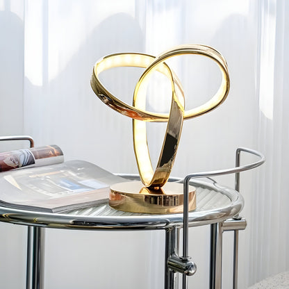 Lampe - Luxuriöse goldene Möbius-Ring Schreibtisch-Leselampe