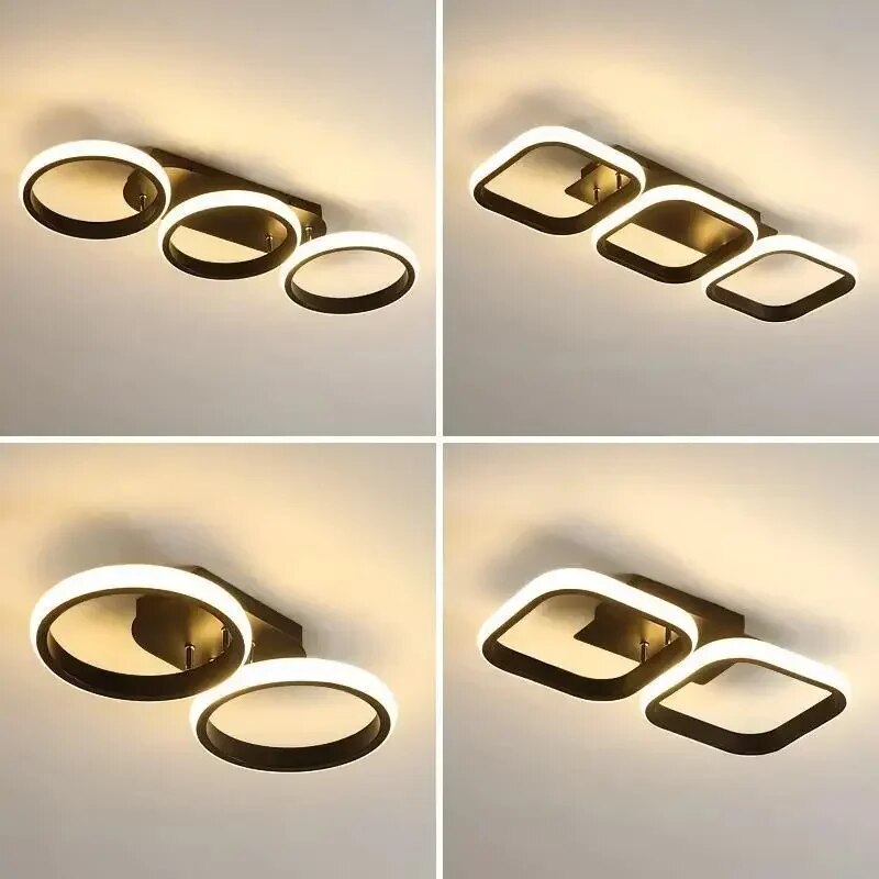 Moderner LED-Ring-Kronleuchter – Minimalistische Deckenleuchte für Wohnzimmer und Essbereich