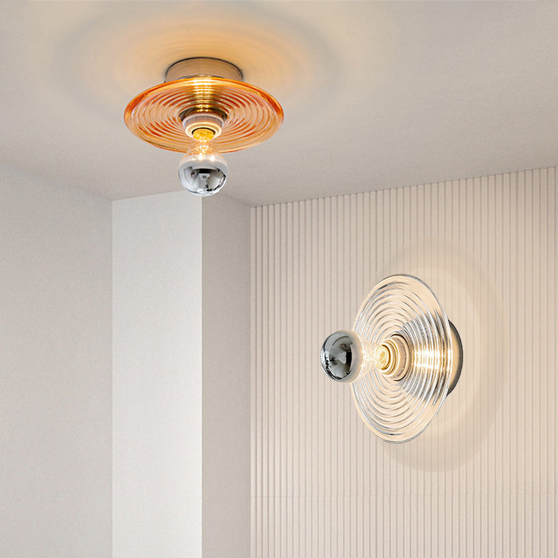 Moderne Wellen-Deckenleuchte – Elegante Glasleuchte für Wohnzimmer oder Schlafzimmer