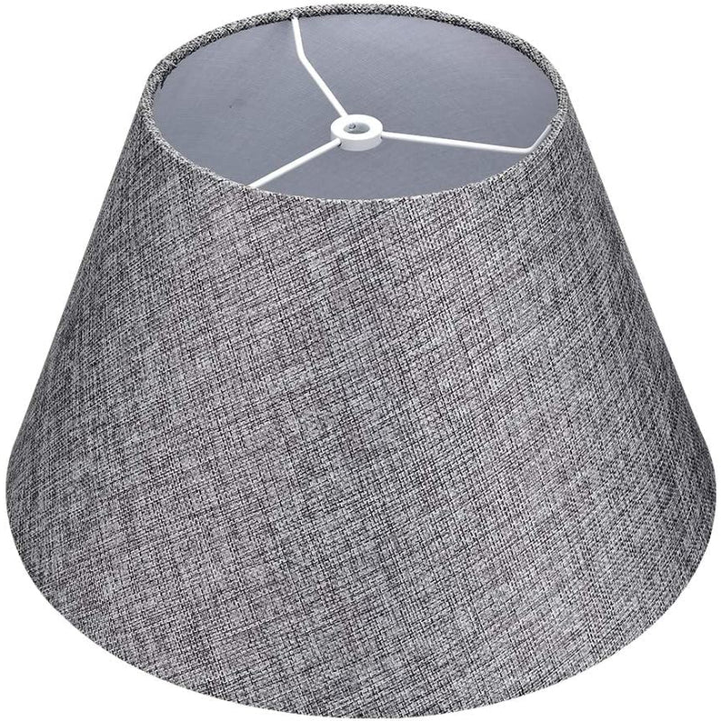 Mittlerer Lampenschirm, Stofflampenschirm für Tischlampe und Stehlampe, 7x13x7,8 Zoll, natürlich belüftetes Leinen, handgemacht, Spinne (weiß)