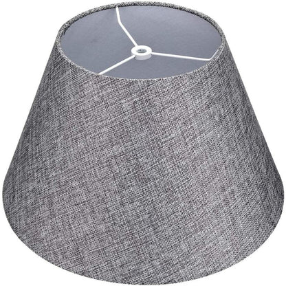 Mittlerer Lampenschirm, Stofflampenschirm für Tischlampe und Stehlampe, 7x13x7,8 Zoll, natürlich belüftetes Leinen, handgemacht, Spinne (weiß)