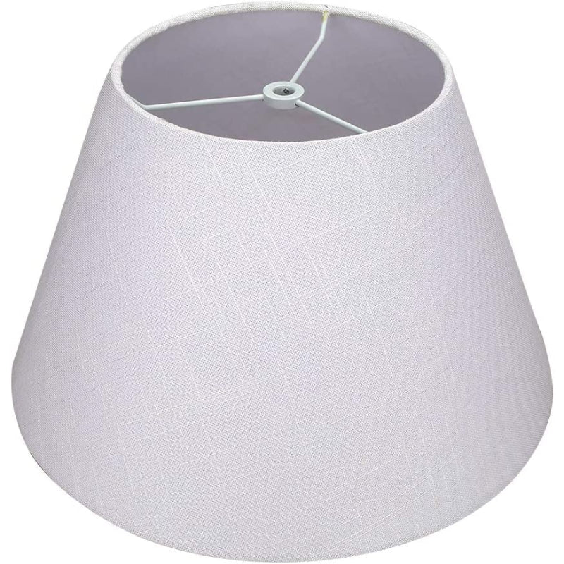 Mittlerer Lampenschirm, Stofflampenschirm für Tischlampe und Stehlampe, 7x13x7,8 Zoll, natürlich belüftetes Leinen, handgemacht, Spinne (weiß)