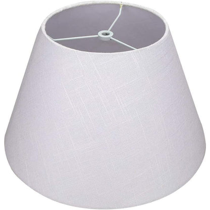 Mittlerer Lampenschirm, Stofflampenschirm für Tischlampe und Stehlampe, 7x13x7,8 Zoll, natürlich belüftetes Leinen, handgemacht, Spinne (weiß)