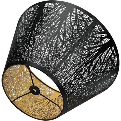 Mittlerer Lampenschirm, Stofflampenschirm für Tischlampe und Stehlampe, 7x13x7,8 Zoll, natürlich belüftetes Leinen, handgemacht, Spinne (weiß)