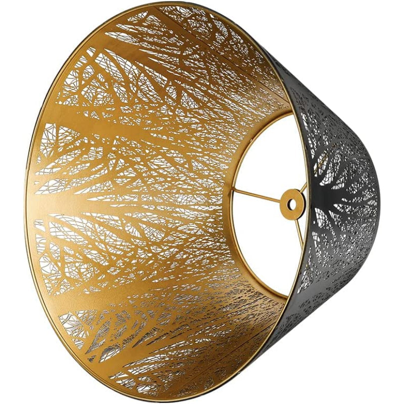 Mittlerer Lampenschirm, Stofflampenschirm für Tischlampe und Stehlampe, 7x13x7,8 Zoll, natürlich belüftetes Leinen, handgemacht, Spinne (weiß)