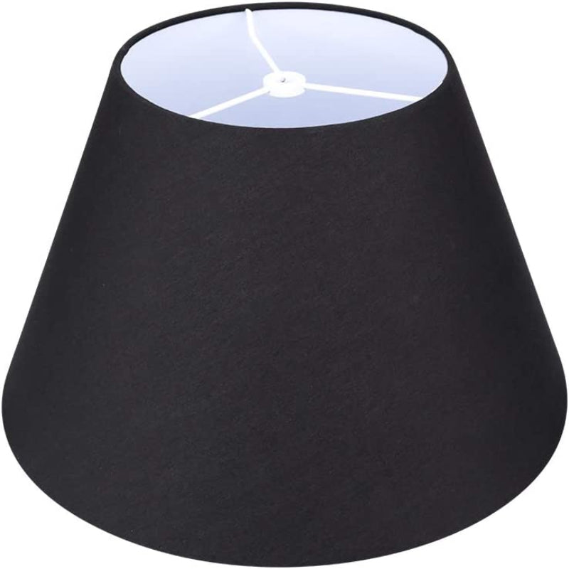 Mittlerer Lampenschirm, Stofflampenschirm für Tischlampe und Stehlampe, 7x13x7,8 Zoll, natürlich belüftetes Leinen, handgemacht, Spinne (weiß)