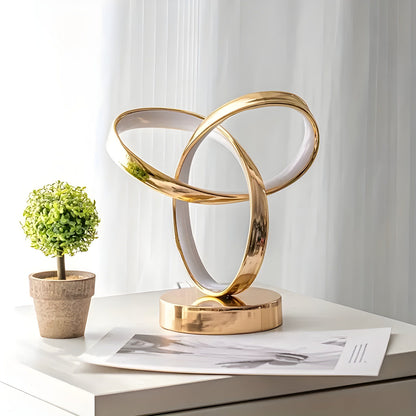 Lampe - Luxuriöse goldene Möbius-Ring Schreibtisch-Leselampe