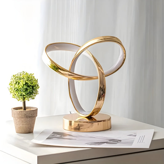 Lampe - Luxuriöse goldene Möbius-Ring Schreibtisch-Leselampe