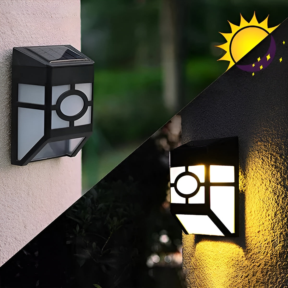 Solar-LED-Wandlampe – Energiesparend und Wetterfest | 2er-Pack für den Außeneinsatz