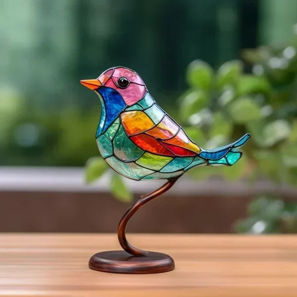LuxeHome - AvianElegance Vögel aus farbigem Glas für eine raffinierte Innenarchitektur