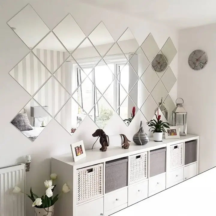 Heim Zeile | 3D Spiegel Wandaufkleber - Moderne Dekoration