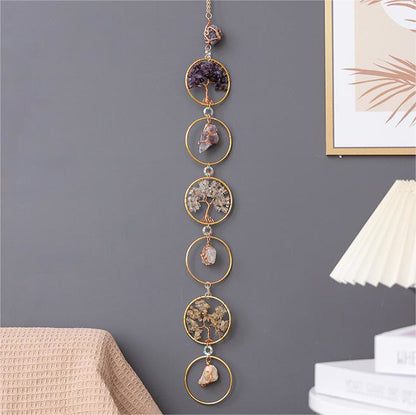 Kristallbaum des Lebens 6 Ringe Wanddeko Ornament