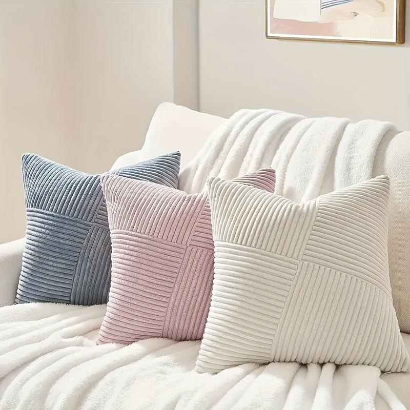 Kissenbezug Set | Boho Stil | Weiches Cord | 2 Stück, 45×45 cm, 50x50 cm