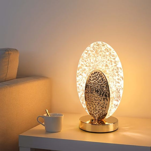 Moderne & Luxuriöse Pfau Tischlampe - CrystalGlow