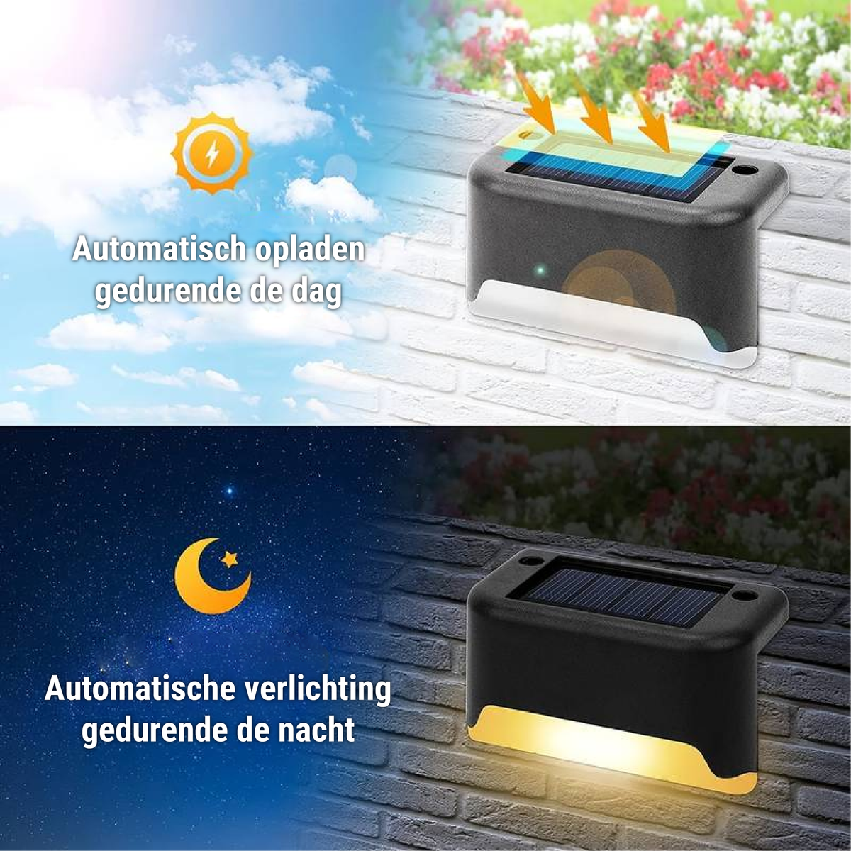 Drahtlose LED-Wandlampen Solarenergie