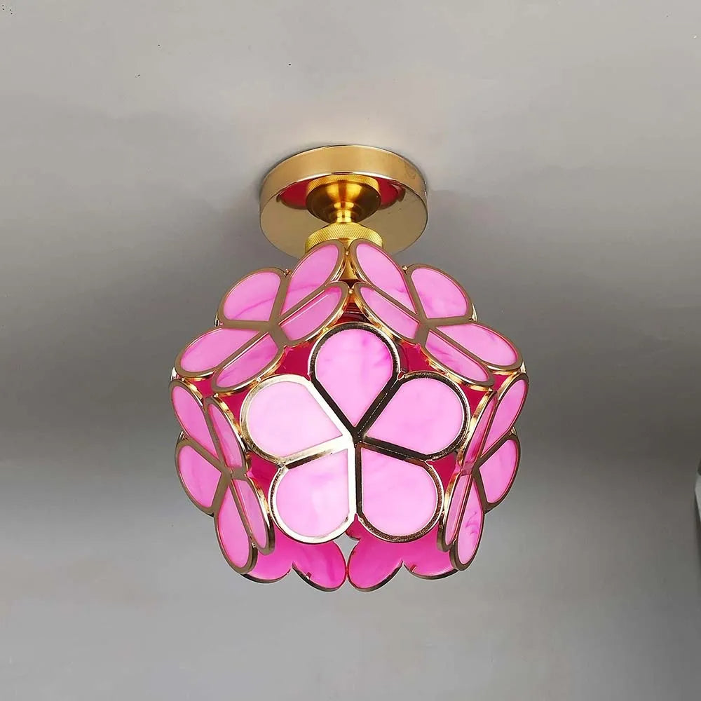 Glas-Blumen-Deckenleuchte - FloraGlow