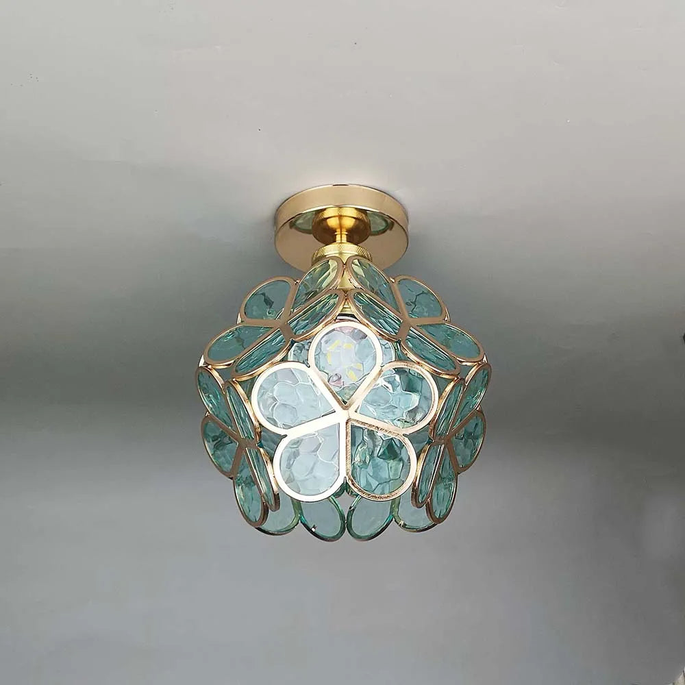 Glas-Blumen-Deckenleuchte - FloraGlow