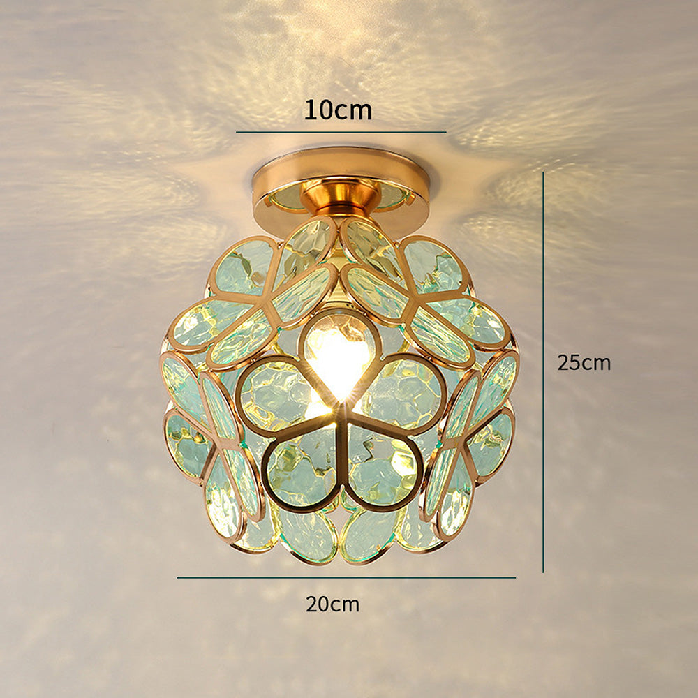 Glas-Blumen-Deckenleuchte - FloraGlow