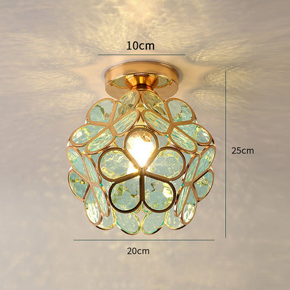 Glas-Blumen-Deckenleuchte - FloraGlow