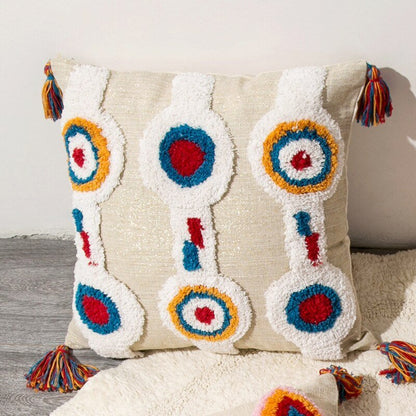 Handgefertigtes Dekokissen im marokkanischen Boho-Stil