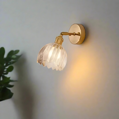 Vintage Glas Wandleuchten Blumen Design