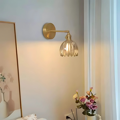 Vintage Glas Wandleuchten Blumen Design
