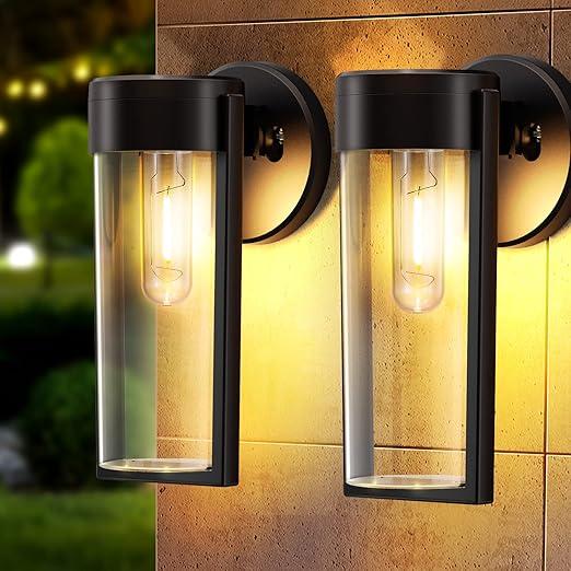 Solar-Wandlichter Solarbetriebene Decklichter, Automatisches Ein/Aus Wasserdichte Solar-Außenlichter Wandmontierte Solar-Dekorationslichter für Wandzaun Terrasse Pfosten Garten Veranda