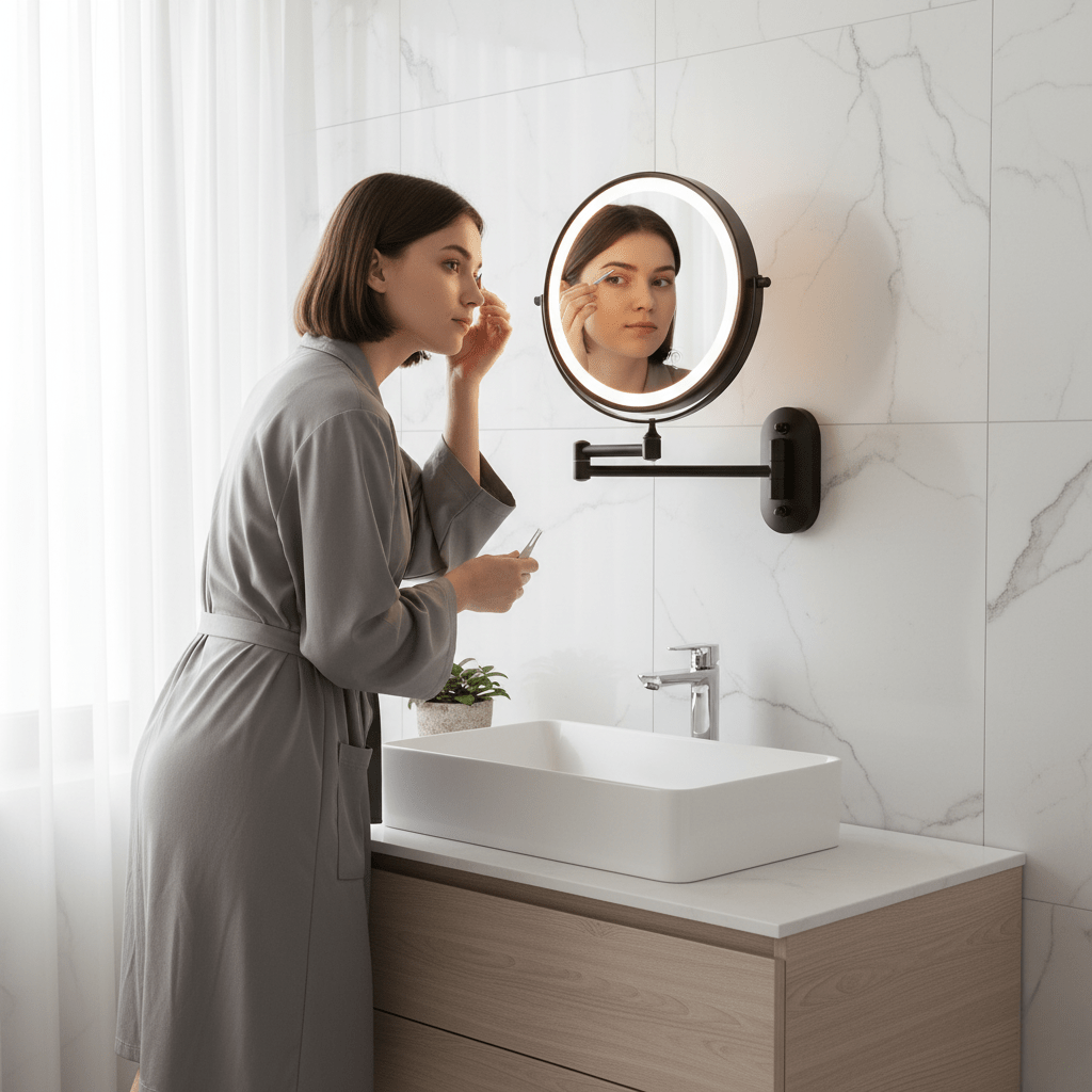 Heim Zeile | LUMIVIEW – Wiederaufladbarer LED-Vergrößerungsspiegel mit Touch-Steuerung