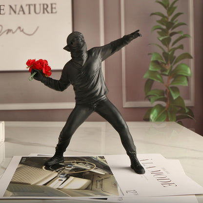 Emrys - Banksy Blumen Provokateur