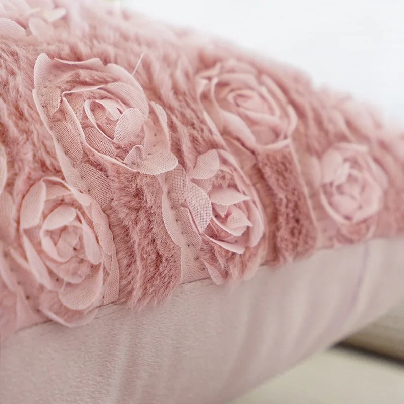 Rosa Kissenbezug mit Blumenmuster – Dekorative Kissenhülle für Wohnzimmer und Kinderzimmer | Heim Zeile