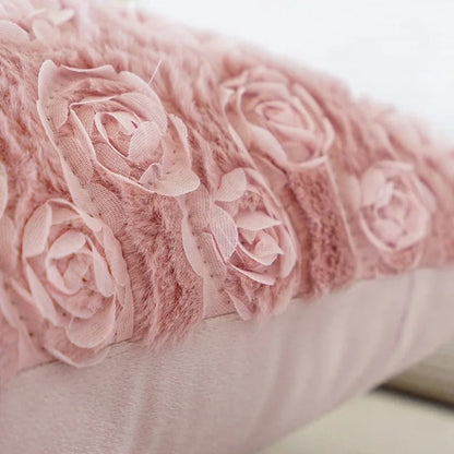 Rosa Kissenbezug mit Blumenmuster – Dekorative Kissenhülle für Wohnzimmer und Kinderzimmer | Heim Zeile