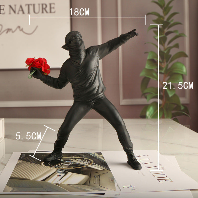Emrys - Banksy Blumen Provokateur