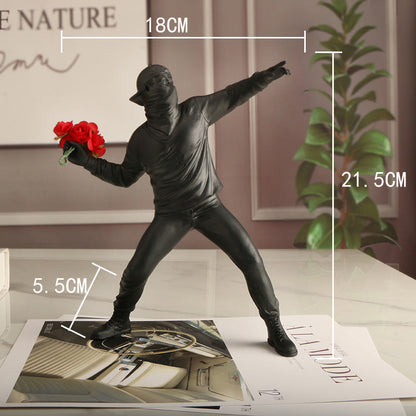 Emrys - Banksy Blumen Provokateur
