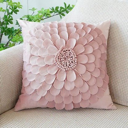 Rosa Kissenbezug mit Blumenmuster – Dekorative Kissenhülle für Wohnzimmer und Kinderzimmer | Heim Zeile