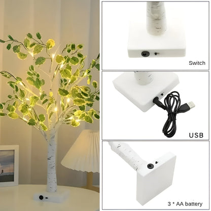 Magische BrightTree Tischlampe Elegantes Baumdesign mit warmem LED-Licht