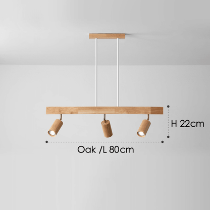 Verstellbare Holz-Deckenlampe Minimalistisch Massivholz