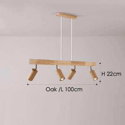 Verstellbare Holz-Deckenlampe Minimalistisch Massivholz