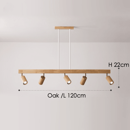 Verstellbare Holz-Deckenlampe Minimalistisch Massivholz