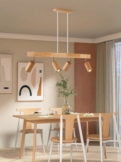 Verstellbare Holz-Deckenlampe Minimalistisch Massivholz